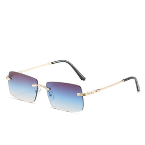 Golden Frame Gray Blue Lens